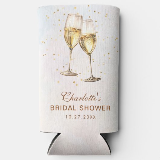 Brunch en Bubble Champagne Vrijgezellenfeest Seltzer Blikjeskoeler (Voorkant)