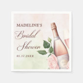 Brunch en Bubble Champagne Vrijgezellenfeest Servet (Voorkant)