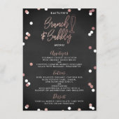 Brunch en Bubble Confetti Vrijgezellenfeest Menu (Voorkant)