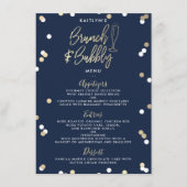 Brunch en Bubble Confetti Vrijgezellenfeest Menu (Voorkant)