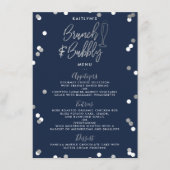 Brunch en Bubble Confetti Vrijgezellenfeest Menu (Voorkant)