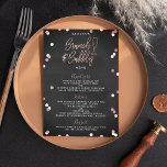 Brunch en Bubble Confetti Vrijgezellenfeest Menu<br><div class="desc">Vier in stijl met deze moderne en zeer trendy vrijgezellenfeesten brunch menukaarten. Het ontwerp is gemakkelijk te personaliseren met uw eigen formulering en uw gasten zullen blij zijn wanneer ze deze fantastische menu's zien. Overeenkomende objecten vindt u in de collectie.</div>
