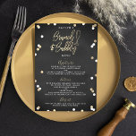 Brunch en Bubble Confetti Vrijgezellenfeest Menu<br><div class="desc">Vier in stijl met deze moderne en zeer trendy vrijgezellenfeesten brunch menukaarten. Het ontwerp is gemakkelijk te personaliseren met uw eigen formulering en uw gasten zullen blij zijn wanneer ze deze fantastische menu's zien. Overeenkomende objecten vindt u in de collectie.</div>