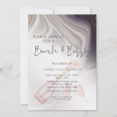 Brunch en Bubble Dreamweaver Elegant Plum Marble Kaart (Voorkant)