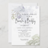 Brunch en Bubble Dusty Blue Roos en Rosehip Kaart (Voorkant)