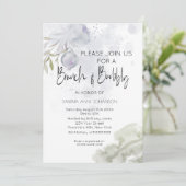 Brunch en Bubble Dusty Blue Roos en Rosehip Kaart (Staand voorkant)