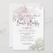 Brunch en Bubble Dusty Pink Rose en Rosehip Kaart (Voorkant)