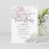 Brunch en Bubble Dusty Pink Rose en Rosehip Kaart (Staand voorkant)