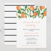 Brunch en Bubble Elegant Citrus Vrijgezellenfeest Kaart (Voorkant / Achterkant)