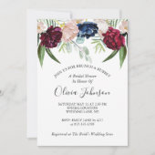 Brunch en Bubble Elegant Floral Vrijgezellenfeest Kaart (Voorkant)