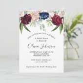 Brunch en Bubble Elegant Floral Vrijgezellenfeest Kaart (Staand voorkant)