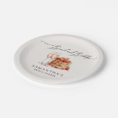 Brunch en Bubble Elegant Pancake Roze Vrijgezellen Papieren Bordje (Gekanteld)