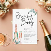 Brunch en Bubble Elegante Bridal Shower Uitnodigin Kaart