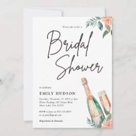 Brunch en Bubble Elegante Bridal Shower Uitnodigin Kaart