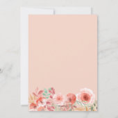 Brunch en Bubble Floral Bridal Shower Kaart (Achterkant)