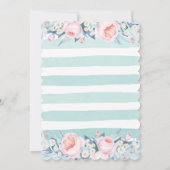 Brunch en Bubble Floral Bridal Shower Kaart (Achterkant)