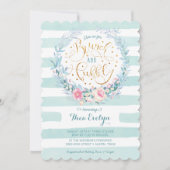 Brunch en Bubble Floral Bridal Shower Kaart (Voorkant)