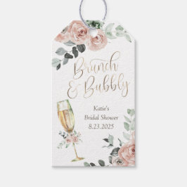 Brunch en Bubble Floral Vrijgezellenfeest Gift Lab Cadeaulabel