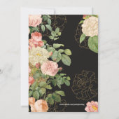 Brunch en Bubble  Glitter Floral Shower Kaart (Achterkant)