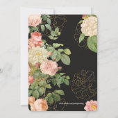 Brunch en Bubble  Glitter Floral Shower Kaart (Achterkant)