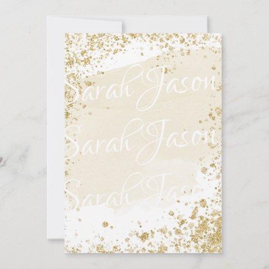 Brunch en Bubble glitter gold Kaart (Achterkant)