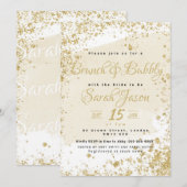 Brunch en Bubble glitter gold Kaart (Voorkant / Achterkant)