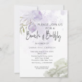 Brunch en Bubble Lila Paars Roos Kaart (Voorkant)