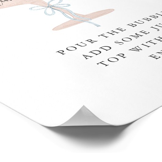 Brunch en Bubble Mimosa Bar Sign Poster (Hoek)