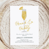 Brunch en Bubble Mimosa Cocktail Birthday Party Kaart