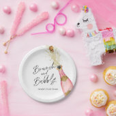Brunch en Bubble Roze en Gold Vrijgezellenfeest Papieren Bordje (Feest)