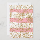 Brunch en Bubble roze strepen glitter Kaart (Achterkant)
