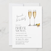Brunch en bubble sparkle bruids douche uitnodiging (Voorkant)