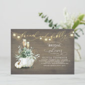 Brunch en Bubble Succulents Pumpkin Vrijgezellenfe Kaart (Staand voorkant)