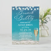 Brunch en Bubble Summer Beach Vrijgezellenfeest Kaart (Staand voorkant)