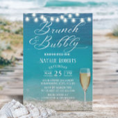 Brunch en Bubble Summer Beach Vrijgezellenfeest Kaart
