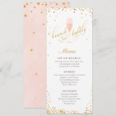 Brunch en Bubble Verloving | Shower Menu (Voorkant / Achterkant)