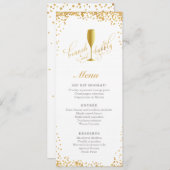 Brunch en Bubble Verloving | Shower-menu Menu (Voorkant / Achterkant)