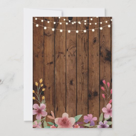 Brunch en Bubble  Vloer Vrijgezellenfeest Hout Kaart (Achterkant)