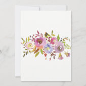 Brunch en Bubble Vrijgezellenfeest Bloemen Uitnodi Kaart (Achterkant)