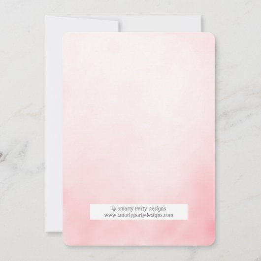 Brunch en Bubble Vrijgezellenfeest Glitter Invitat Kaart (Achterkant)