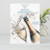 Brunch en Bubble Vrijgezellenfeest Kaart (Staand voorkant)