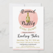 Brunch en Bubble Vrijgezellenfeest Kaart (Voorkant)