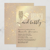 Brunch en Bubble Vrijgezellenfeest Kaart (Voorkant / Achterkant)