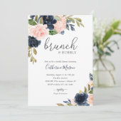 Brunch en Bubble Vrijgezellenfeest Kaart (Staand voorkant)