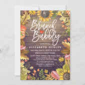 Brunch en Bubble Vrijgezellenfeest Maple Leaves Pu Kaart (Voorkant)