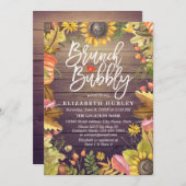 Brunch en Bubble Vrijgezellenfeest Maple Leaves Pu Kaart (Voorkant / Achterkant)