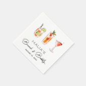 Brunch en Bubble Vrijgezellenfeest Napkin Servet (Hoek)