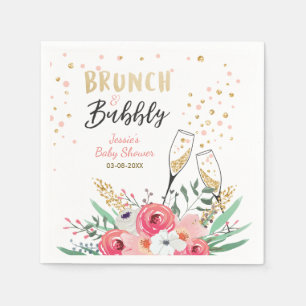 Brunch en Bubble Vrijgezellenfeest Paper Napkins P Servet