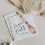 Brunch en Bubble Vrijgezellenfeest Paper Napkins Servet<br><div class="desc">Brunch en Bubely Personalized Paper Napkins zijn een perfecte aanvulling op je vrijgezellenfeest met Champagne-thema's. Een leven vol liefde en geluk. Ontworpen met een mooie waterverf roze en gouden champagne fles. Overeenkomende items in ons Cava Party-ontwerp van de winkel.</div>