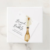 Brunch en Bubble Vrijgezellenfeest Square Bedankjes Labels (In situ)